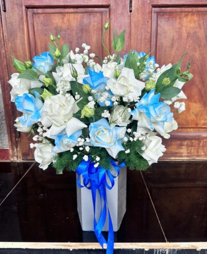 Giỏ hoa hoa hồng bẻ mẫu 3