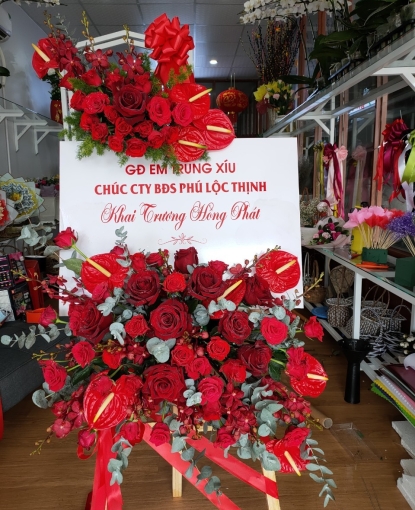 Lẵng hoa chúc mừng khai trương Bình Long 