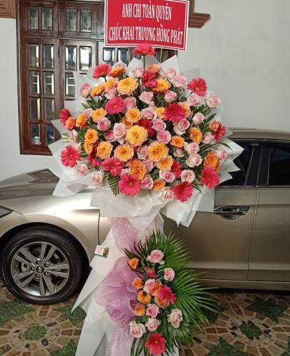 Kệ hoa khai trương bình long