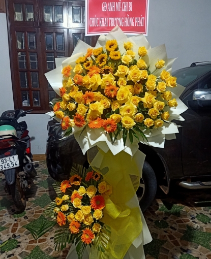 HOA TƯƠI BÌNH LONG - KỆ HOA CHÚC MỪNG