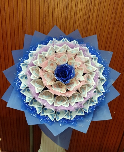 MẪU HOA TIỀN XANH DƯƠNG