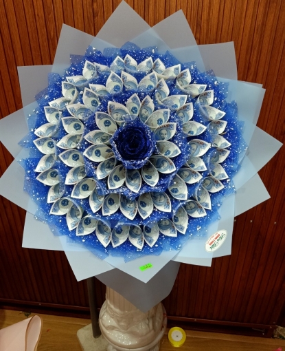 MẪU HOA TIỀN XANH DƯƠNG