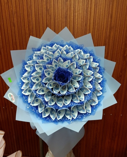 MẪU HOA TIỀN XANH DƯƠNG